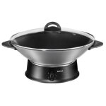 Tefal wok fondue, thermostat rglable, revtement antiadhsif, 8 fourchettes incluses, compact, fabriqu ...