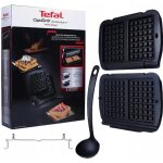 Tefal xa724810 deux plaques a gaufres et une louche optigrill plaque de gril a gaufres optigrill