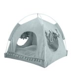 Tente de lit pour animal de compagnie, tipi ferm gnral, hamac confortable avec sols, maison pour chat, ...