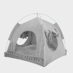 Tente de lit pour animal de compagnie, tipi ferm gnral, hamac confortable avec sols, maison pour chat, ...