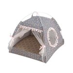 Tente de lit pour animal de compagnie, tipi ferm gnral, hamac confortable avec sols, maison pour chat, ...