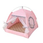 Tente de lit pour animal de compagnie, tipi ferm gnral, hamac confortable avec sols, maison pour chat, ...