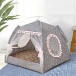 Tente de lit pour animaux de compagnie, tipi gnral ferm, hamac confortable avec sols, maison pour ...