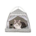 Tente portable pour animaux de compagnie, abri pour chiens et chats, avec moustiquaire semi - ferm�e, ...