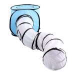 Tente tunnel pliable pour chat 2 en 1, jouet interactif, lit pour animal domestique, cube, intrieur ...