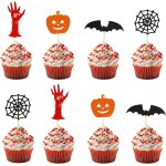 Teppc - lot de 24 décorations de gâteaux d'halloween avec toile d'araignée de sang de chauve - souris ... Teppc - lot de 24 décorations de gâteaux d'halloween avec toile d'araignée de sang de chauve - souris ...