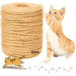 Teppc - 50mcorde chat grimper, jute epais ficelle cordon, corde chat griffe, corde a gratter, groupage ... Teppc - 50mcorde chat grimper, jute epais ficelle cordon, corde chat griffe, corde a gratter, groupage ...