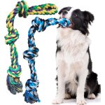 Teppc - corde double 3 noeuds pour chien - lot de 2 jouets en corde pour chiens de grande et moyenne ...