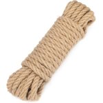 Teppc - corde de jute ficelle corde chanvre 12mm d'paisseur, 10 mtres de long, pour le bricolage, dcoration ...
