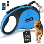 Teppc - cortespetsâ® laisse chien, enrouleur 5m pour chiens jusqu'à 50 kg avec support pour sacs a excréments, ... Teppc - cortespetsâ® laisse chien, enrouleur 5m pour chiens jusqu'à 50 kg avec support pour sacs a excréments, ...
