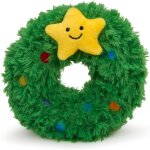 Teppc - remy couronne de noël en peluche pour chien avec couineur intégré Teppc - remy couronne de noël en peluche pour chien avec couineur intégré