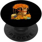 Teppc - thanksgiving automne automne chat feuille arbre automne it's fall y'all popsockets popgrip adhsif ...