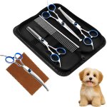 Teppd - ciseaux toilettage chien kit, ciseauxs de toilettage pour chiens, embouts de scurit ronds y ...