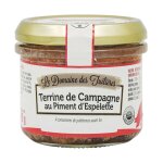 Terrine de campagne au piment d'espelette - bocal 90g Terrine de campagne au piment d'espelette - bocal 90g