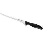 Tescoma 862038, couteau a filet, 18 cm, acier inoxydable, acier inoxydable, noir, plastique