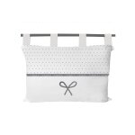 T�te de lit brod�e d�houssable 45x70 cm emilie blanc, par soleil d'ocre