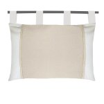 T�te de lit en pur coton lav� 45x70 cm elena, par soleil d'ocre