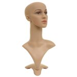 T�te de mannequin pivote � 360 pr�sentation de perruques bijoux lunettes femme 55 cm 04 0008614