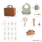 Tewindsor coffret cadeau en silicone pour bébé, bol, bavoir, tasse, cuillère, jouet, fournitures'alimentation, ... Tewindsor coffret cadeau en silicone pour bébé, bol, bavoir, tasse, cuillère, jouet, fournitures'alimentation, ...