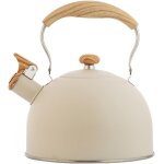 Thire en acier inoxydable de qualit alimentaire, 2. 3 litres, avec motif de bois, poigne anti - chaleur ...