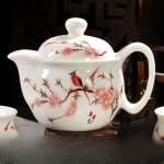 Thire alberoise traditionnelle en porcelaine bleue et blanche, service a th kung fu en cramique pour ...