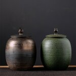 Th�i�re en c�ramique r�tro, grande taille, rouge, blanc, vert, pu'er, r�sistant a l'humidit�, scell�, ...