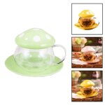 Thire avec couvercle en cramique, dessous de verre, 201 - 300ml, rsistante a la chaleur, pour faire ...