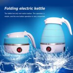 Th�i�re d'eau bouillante portable en silicone de 600w, bouilloire electrique pliable pour voyage a domicile, ...