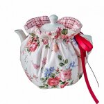Thire florale vintage, couvercle anti - poussire, protection pour thire en coton avec coussin isolant, ...