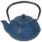 Thire de type japonaise bleue en fonte 0. 6 litre