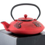 Thire japonaise rouge patine en fonte 0. 8 litre