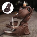 Thire a main de bouddha en argile violette, ancien style chinois, encens a main de bouddha, support ...