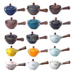 Th�i�re rotative en c�ramique 360, infuseur a th� en c�ramique pour voyage en plein air, tasse