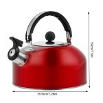 Th�i�re sifflante portable en acier inoxydable avec poign�e ergonomique, bouilloire pour le camping, ...