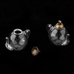 Théière en verre, bouteilles de souhait, pendentif, breloques, cadeaux de mariage, 2 pièces Théière en verre, bouteilles de souhait, pendentif, breloques, cadeaux de mariage, 2 pièces