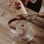 Th�i�re en verre de grande capacit�, pot en verre r�sistant aux hautes temp�ratures, artisanal, accessoires ...