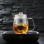 Thire en verre avec infuseur, rsistant a la chaleur, carafe en verre pour jus et lait