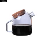 Thire en verre transparent 700ml 1000ml, grande bouilloire rsistante a la chaleur, service a caf ...