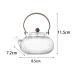 Thire en verre transparent, accessoire, feuilles de th kung fu en vrac, rsistant a la chaleur, a ...