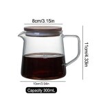 Thire en verre transparent avec couvercle, degr de chaleur, pot en verre domestique, cafetire, porte ...