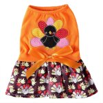 Thanksgiving dog dress pet jupe bowtie cats costume pour chats chiot petit chien moyen - m