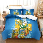 The simpsons ensemble housse de couett imprim�� d et taie d'oreiller, ultra doux microfibre hypoallerg��nique ...