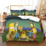 The simpsons ensemble housse de couett imprim�� d et taie d'oreiller, ultra doux microfibre hypoallerg��nique ...