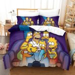 The simpsons ensemble housse de couett imprim�� d et taie d'oreiller, ultra doux microfibre hypoallerg��nique ...