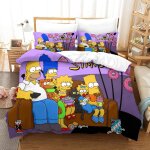 The simpsons ensemble housse de couett imprim�� d et taie d'oreiller, ultra doux microfibre hypoallerg��nique ...
