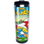 The smurfs travel mug spillproof coffee mug with stainless steel double - wall insulation, 13. 5oz for ...