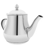 Th�i�re en acier inox capacit� 0, 5l avec bec verseur et couvercle signature argent