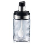 Thire d'assaisonnement en verre transparent, rservoir de stockage, bouteille de rangement, dcoration ...