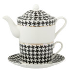 Th�i�re ego�ste pied - de - poule en porcelaine