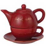 Th�i�re ego�ste en porcelaine rouge tout est possible